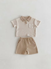 Summer Baby Clothes Set Turn down Collar T-Shirt and Shorts 2Pcs for Boys Toddler Tracksuit Outfit
