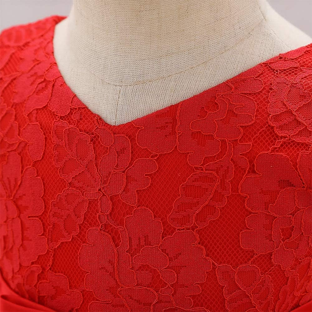 Baby Girl Lace Flower Ruffle Tutu Dress First Christening Baptism Holy Communion