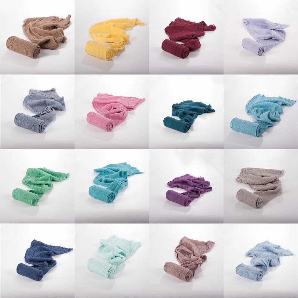 Stretch Baby Photography Props Blanket Wraps Organic Cotton Wrap Soft Infant Newborn Photo Wraps Cloth Accessories 40*180Cm