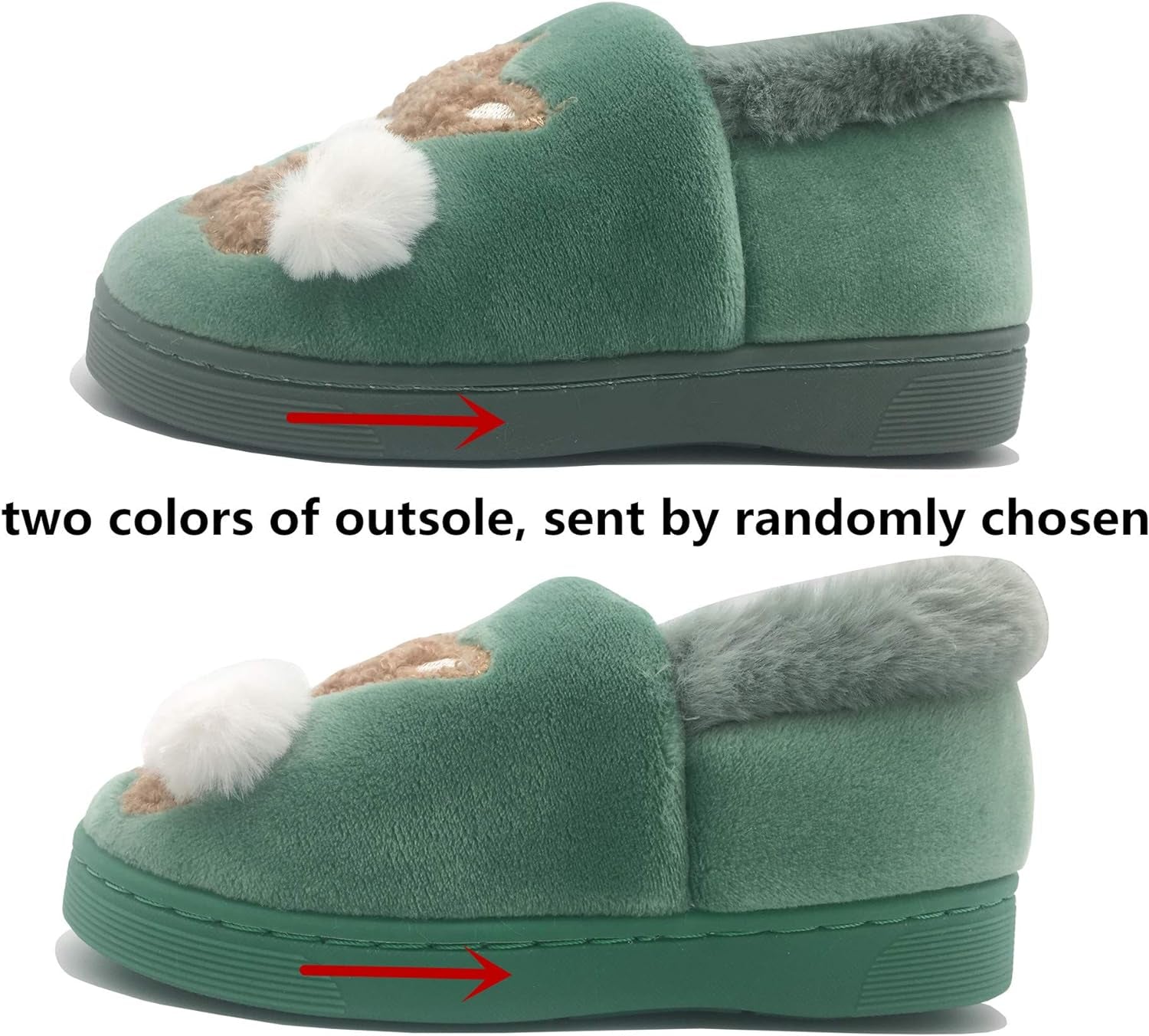 Toddler Boys Girls Slippers Fluffy Little Kids House Slippers Warm Fur Cute Animal Home Slipper