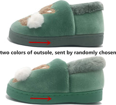 Toddler Boys Girls Slippers Fluffy Little Kids House Slippers Warm Fur Cute Animal Home Slipper