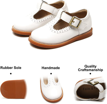 Toddler Little Girl Mary Jane Dress Shoes - Ballet Flats for Easter Flower Girl Party School Shoes