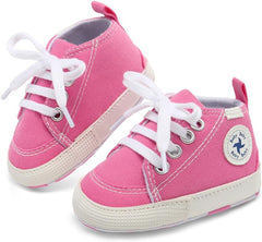 Baby Girls Boys Shoes Soft Anti-Slip Sole Newborn First Walkers Star High Top Canvas Denim Unisex Infant Sneaker