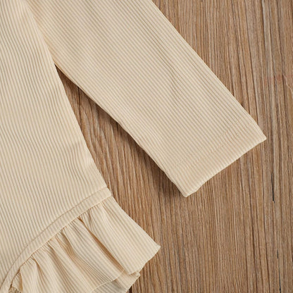 Baby Girls One Piece Swimsuit Zip Rash Guard Swimwear Ruffled Long Sleeve Bathing Suit