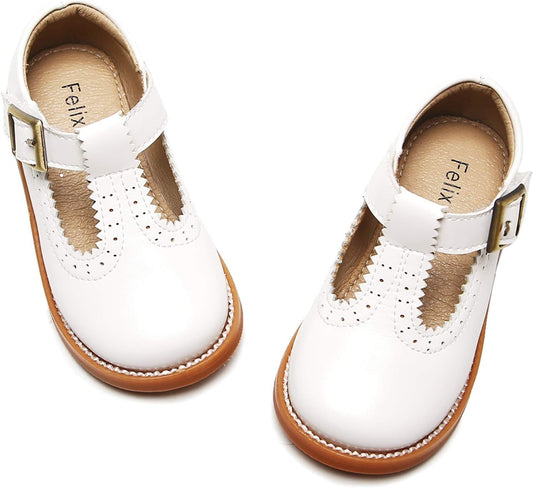 Toddler Little Girl Mary Jane Dress Shoes - Ballet Flats for Easter Flower Girl Party School Shoes