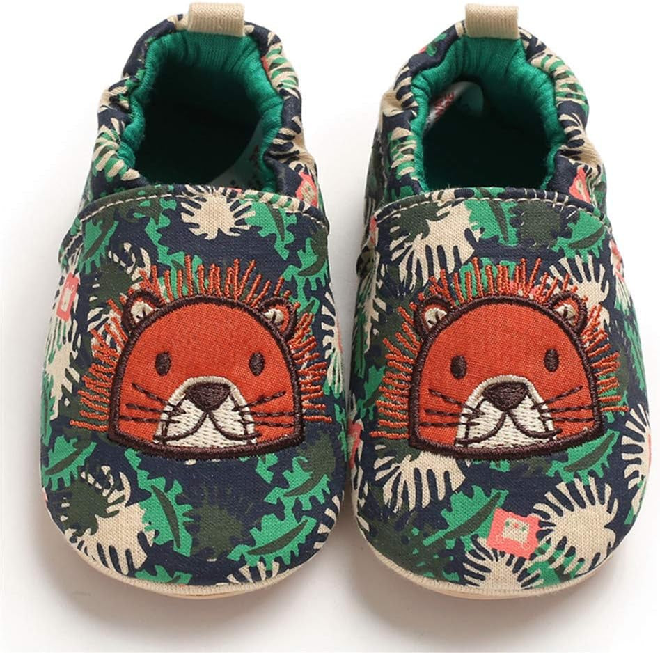 Infant Baby Boys Girls Slipper Soft Sole Non Skid Sneaker Moccasins Toddler First Walker Cirb House Shoes