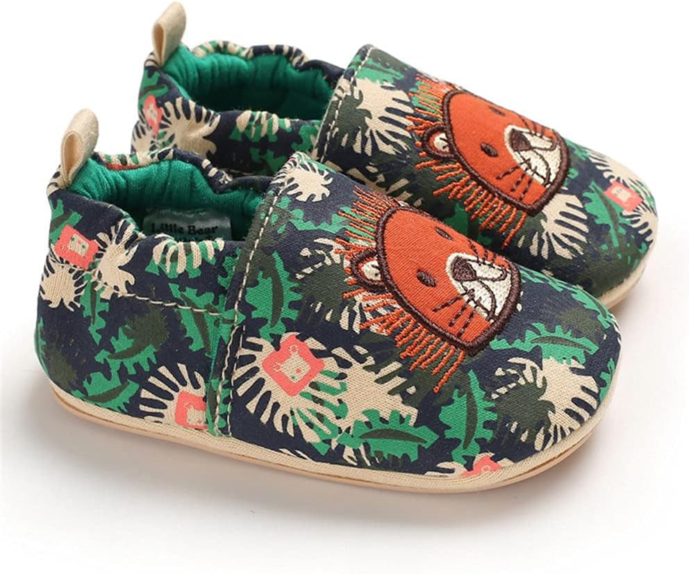 Infant Baby Boys Girls Slipper Soft Sole Non Skid Sneaker Moccasins Toddler First Walker Cirb House Shoes