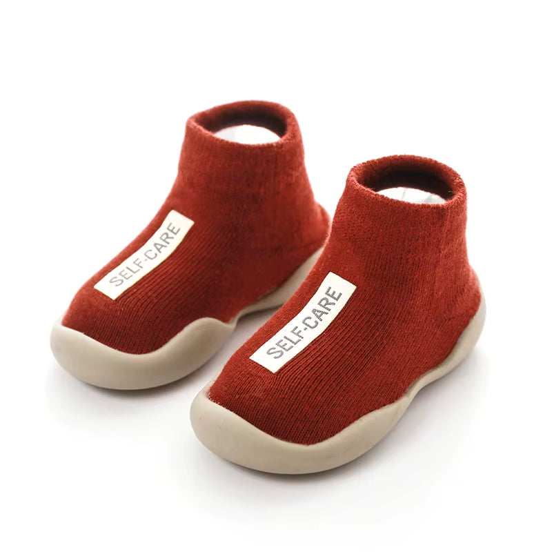 Chaussures Bébé Enfant En Bas Âge Premiers Marcheurs Infantile Garçons Filles Enfants En Caoutchouc Doux Semelle Antidérapante Sol Pieds Nus Chaussures Décontractées Chaussons En Tricot