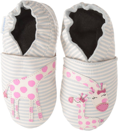 Baby Girls and Unisex Soft Soles Slip-Resistant Crib Shoes Slippers for Infant and Toddler, 0-24 Months