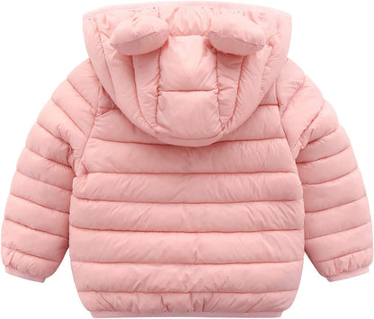 Winter Coats for Kids with Hoods (Padded) Light Puffer Jacket for Baby Boys Girls, Infants, Toddlers…