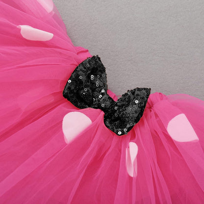 Baby Girls 1St 2Nd Birthday Outfit Polka Dots Romper Tutu Skirt Mouse Ears Headband Cake Smash Clothes for Photo Props