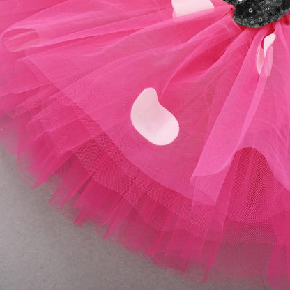 Baby Girls 1St 2Nd Birthday Outfit Polka Dots Romper Tutu Skirt Mouse Ears Headband Cake Smash Clothes for Photo Props