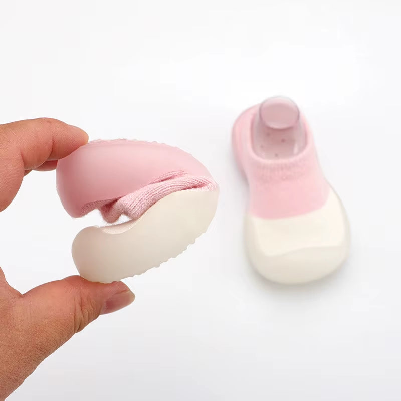Chaussures Bébé Enfant En Bas Âge Premiers Marcheurs Infantile Garçons Filles Enfants En Caoutchouc Doux Semelle Antidérapante Sol Pieds Nus Chaussures Décontractées Chaussons En Tricot