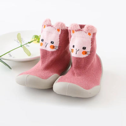 Chaussures Bébé Enfant En Bas Âge Premiers Marcheurs Infantile Garçons Filles Enfants En Caoutchouc Doux Semelle Antidérapante Sol Pieds Nus Chaussures Décontractées Chaussons En Tricot