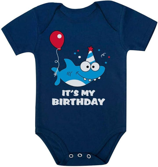 Birthday Boy or Girl Shark Outfit 1St 2Nd Birthday Gift Baby Bodysuit