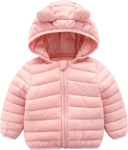 Winter Coats for Kids with Hoods (Padded) Light Puffer Jacket for Baby Boys Girls, Infants, Toddlers…
