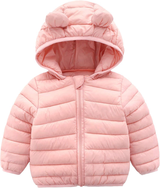 Winter Coats for Kids with Hoods (Padded) Light Puffer Jacket for Baby Boys Girls, Infants, Toddlers…