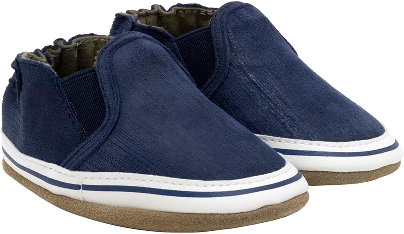 Baby Boys and Unisex Soft Soles Slip-Resistant Crib Shoes Slippers for Infant and Toddler, 0-24 Months