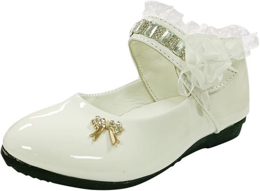Shoes for Girls Comfortable PU Flats School Shoes for Girls Mary Jane Girls Princess Shoes Cute Girls Dress Shoes