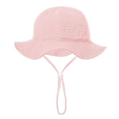 Baby Summer Sun Hat Cartoon Bear Infant Fisherman Cap Toddler Panama Basin Caps Large Brim Visors Outdoor Sunscreen Bonnet 아기모자